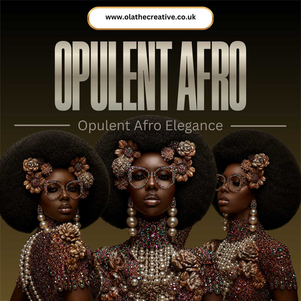 Opulent Afro Elegance 6 Image Bundle.
