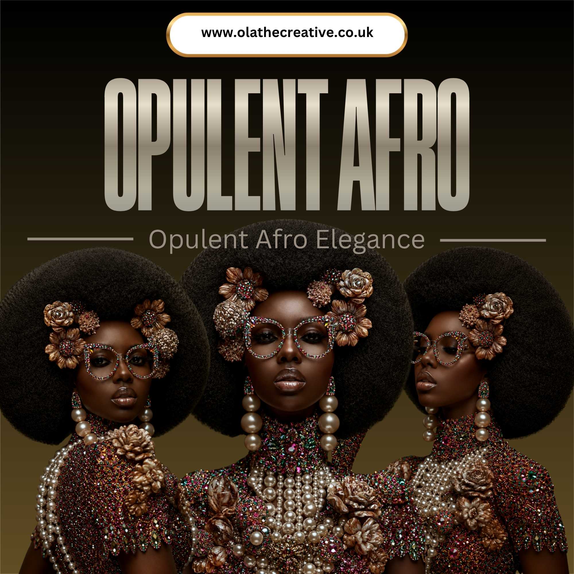 Opulent Afro Elegance 6 Image Bundle.