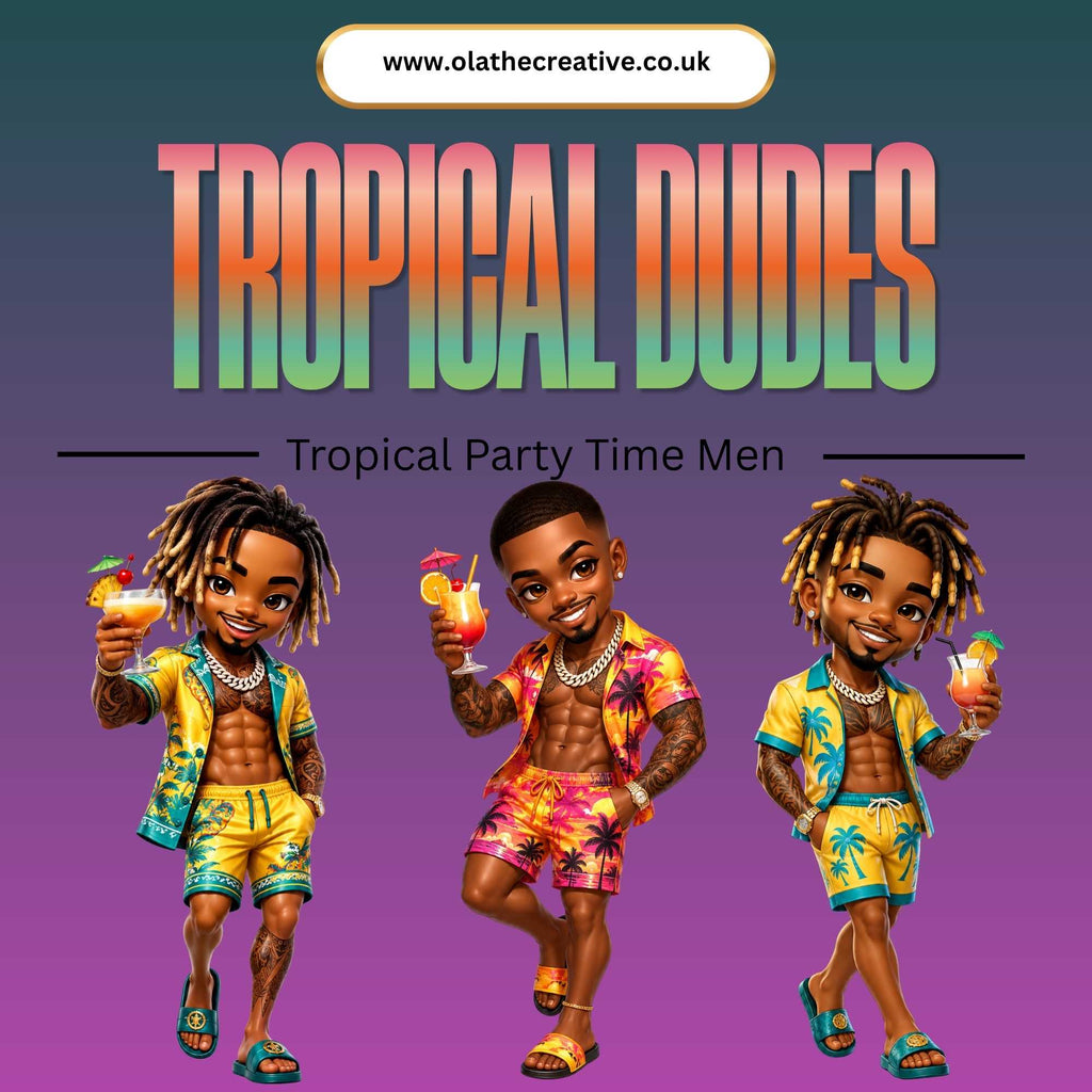 Tropical Party Time Man 6 image pack
