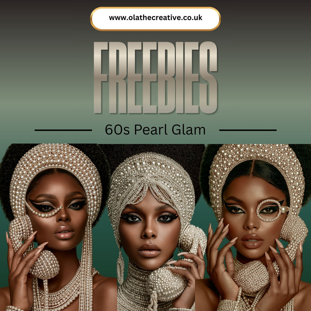 1960s Pearl Glam Beauty Portrait Free Prompt