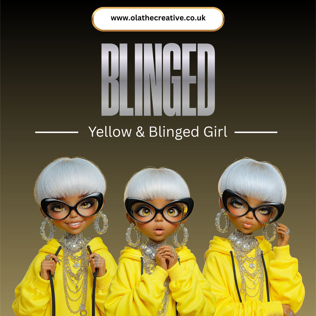 Yellow and Blinged Girl